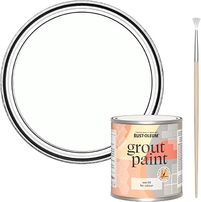 Rust-Oleum Ultra-Durable Grout Paint Chalk White 250ml Tile Bathroom Kitchen
