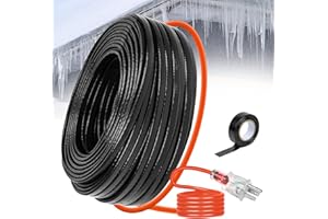 RYLPOINT 3FT~200FT Heat Tape for Water Pipes, -40°F Deicing Heating Cable, Freeze Protected Water Pipe Heating Cable, Heated Water Hose, Plumbing Fixtures, 120V 5W/ft（6FT）