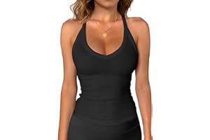 iGENJUN Workout Tops for Women Racerback Basic Tank Summer 2025 Camisole V Neck Slim Fit Ribbed Sleeveless