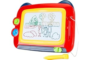 TUNMIOK Magnetic Drawing Board, Toddler Girl Toys for 1-3 Year Old, Doodle Board A Etch Colorful Sketch Magnet Erasable Pad, Educational Learning Toys for Kids Gifts Birthday Travel Activities