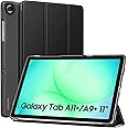 MoKo Case for Galaxy Tab A11+ Plus/A9+ 11-Inch 2025/2023, Slim Stand Protective Smart Cover with Hard PC Translucent Back She