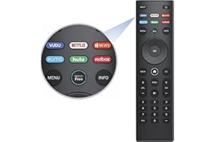 EZCONTROL Universal Remote for All Vizio TV Remote, XRT140 Replacement Remote for All Vizio LED LCD HD 4K UHD HDR Smart TVs