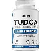 TUDCA Bile Salts Liver Health Supplement, Liver Detox & Cleanse with Choline Bitartrate, 60 Capsules, 250mg TUDCA Supplement,