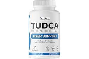 TUDCA Bile Salts Liver Health Supplement, Liver Detox & Cleanse with Choline Bitartrate, 60 Capsules, 250mg TUDCA Supplement,
