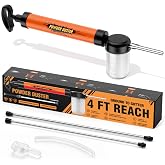 Diatomaceous Earth Powder Duster Applicator Sprayer with Adjustable 4FT Rod | Large Capacity High-Efficiency Output Pump &amp; Clog-Free, Safe Distance Dusting, Comply with Delta, Cimexa, Tempo, Seven Dust