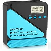 40A Solar Charge Controller, 12V/24V MPPT Controller for RV, Boat, Cabin | MAX 100V PV Input | Efficient MPPT Controller | 12V/24V Auto-Detection | Adjustable LCD with Timer | Dual USB Ports