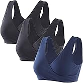 ZUMIY Maternity Nursing Bras, Seamless Maternity Bra for Pregnancy & Breastfeeding, Comfortable Wireless Bra Night Sleep Top