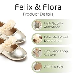 Felix & Flora Toddler Flower Girl Dress Shoes Size