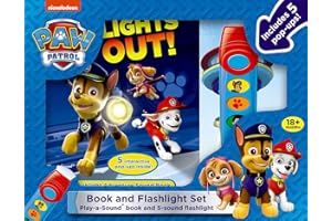 Nickelodeon PAW Patrol Chase, Marshall, Skye and More! - Light the Way! Pop-up Board Book and Sound Flashlight Toy Set - PI Kids (Play-A-Sound)
