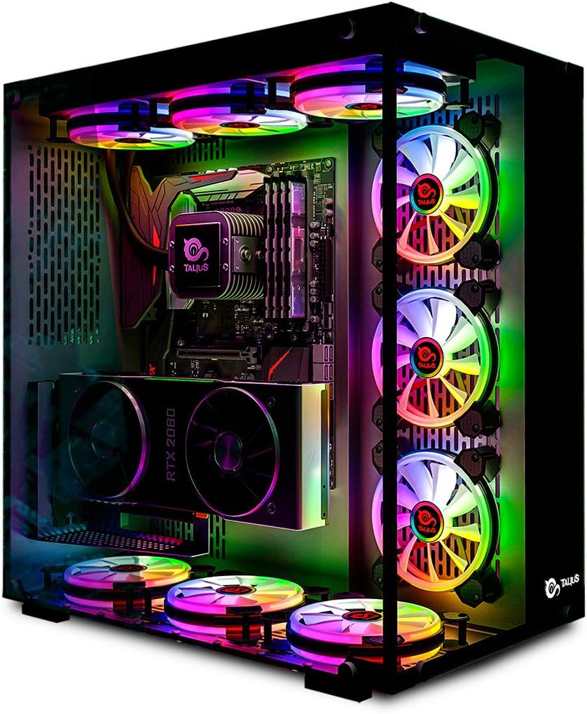 Talius Cronos Caja Gaming ATX, Cristal Templado, Ventiladores Iris RGB
