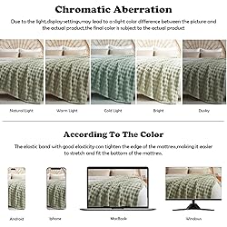 NEWCOSPLAY Twin Blanket for Couch Sage Green Super
