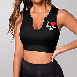 Custom Bras for Women Personalized Crop Top With