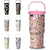 30 oz Cute Horse Tumbler with Handle and Flip Straw, Stainless Steel Insulated Cup with Lid and Straw, Travel Coffee Mug Water Bottle,Christmas Birthday Mothers Day Gifts for Women Animal Lovers