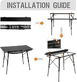 Portal Folding Camping Table 90x53cm Aluminium Rollup with Adjustable Legs view 7