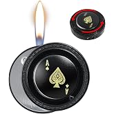 CHOICEDC Cool Lighter for Men, Refillable Butane Lighter, Ace of Spades Cute Lighters, Funny Soft Flame Lighters with Ace Design,Unique Gifts for Men/Women (No Gas)