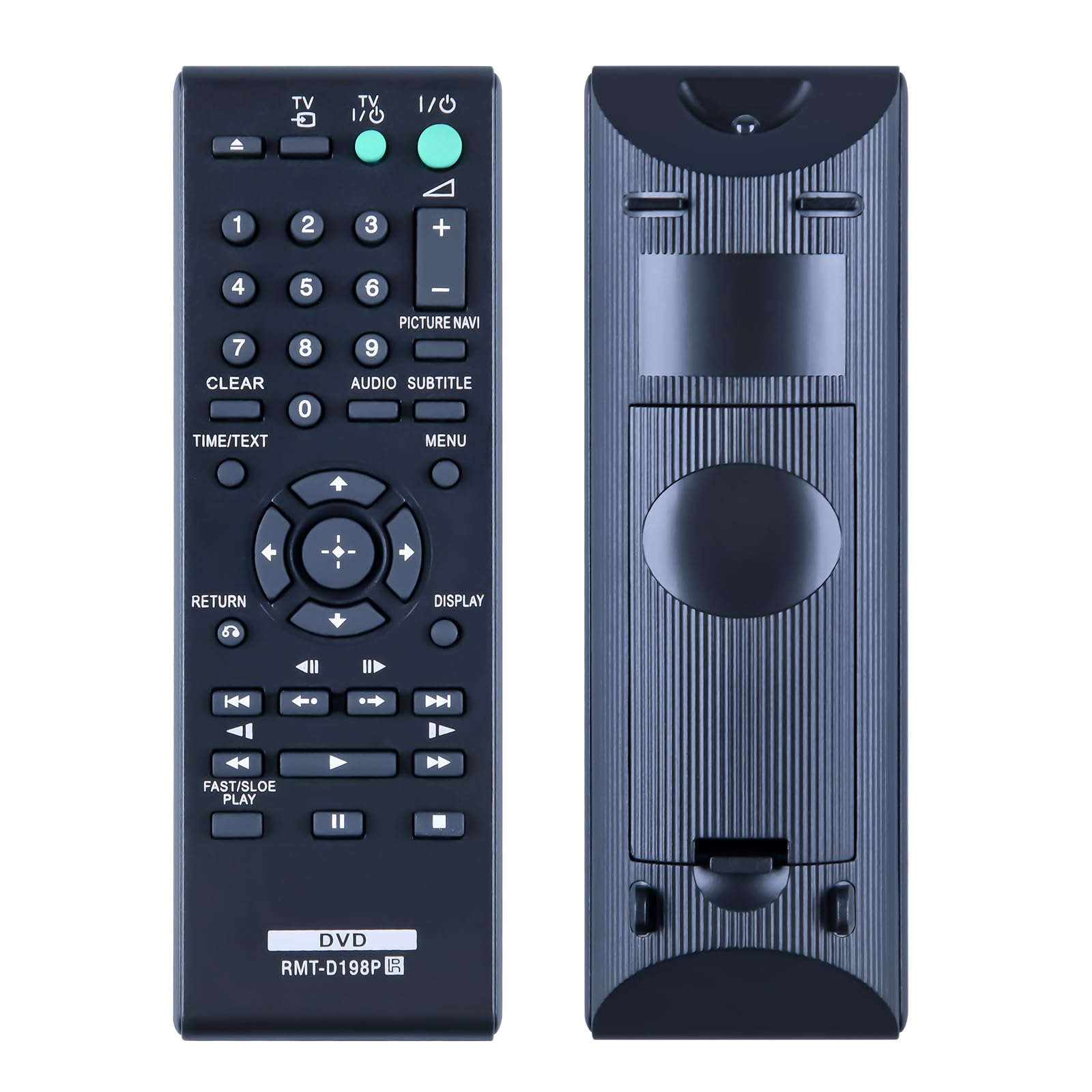 TCNOUMT New Replacement for Sony DVD Remote Control RMT-D198P, Compatible with Sony DVD Player DVP-SR120 DVP-SR150 DVP-SR160 DVP-SR170 DVP-SR350 DVP-SR360 DVP-SR370 DVP-SR750H DVP-SR760HP