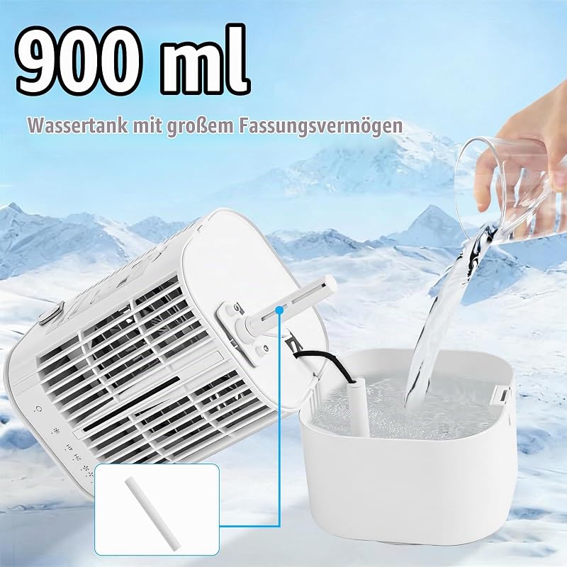 Mobile Ventilator mit 900ml Wassertank 2/4 h Timer — Foto 6 von 8