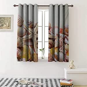 shenglv Seashells Cortina Opaca para Ventana náutica bajo el Agua