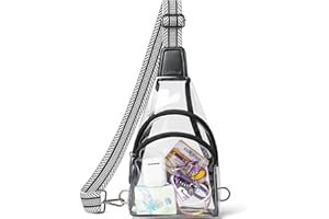 LATMAP Clear bags Stadium Approved Crossbody Sling Bag Fanny Pack Backpack Purses for Women Men Belt bag for stadium events