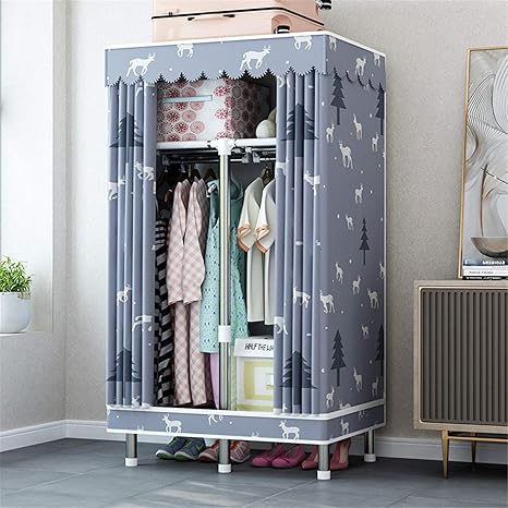 Amazon オックスフォード布生地やハンギングロッドとのワードローブストレージクローゼットポータブルクローゼット収納オーガナイザー ほこりや汚れ Color B4 Size 85x45x172cm ワードローブ オンライン通販