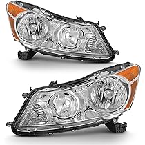 Headlight Assembly Pair For 2008-2012 Honda Accord Coupe