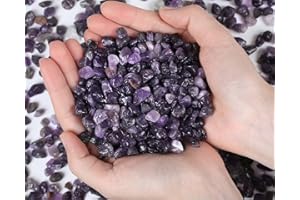 QINJIEJIE Amethyst Gravel Stones Bulk Aquarium Gravel Polished Tumbled Stones Aquarium Sand Rocks Crystal Chips Amethyst Crys