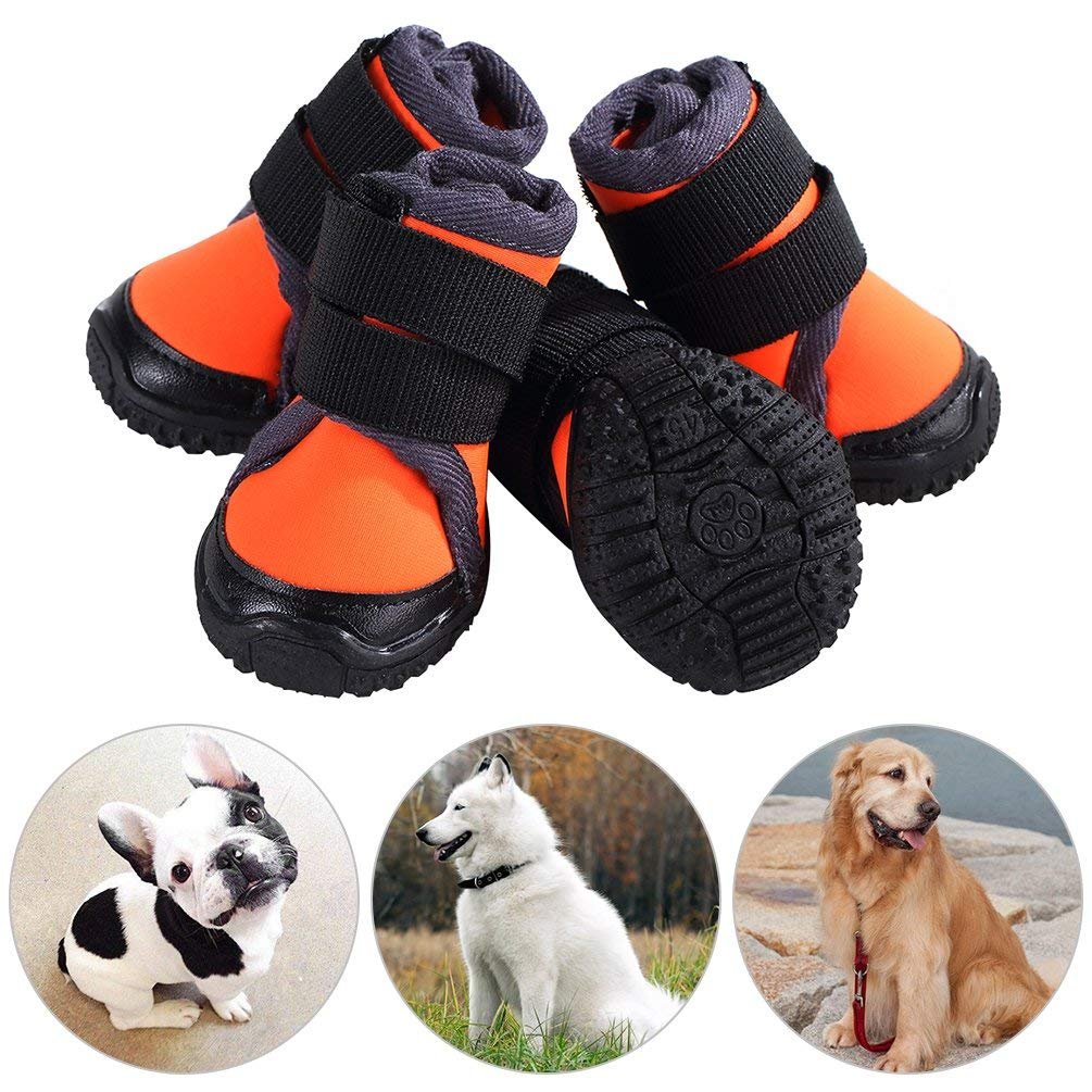 Petilleur 4Pcs Hundeschuhe Rutschfeste Hundeschuhe Pfotenschutz für