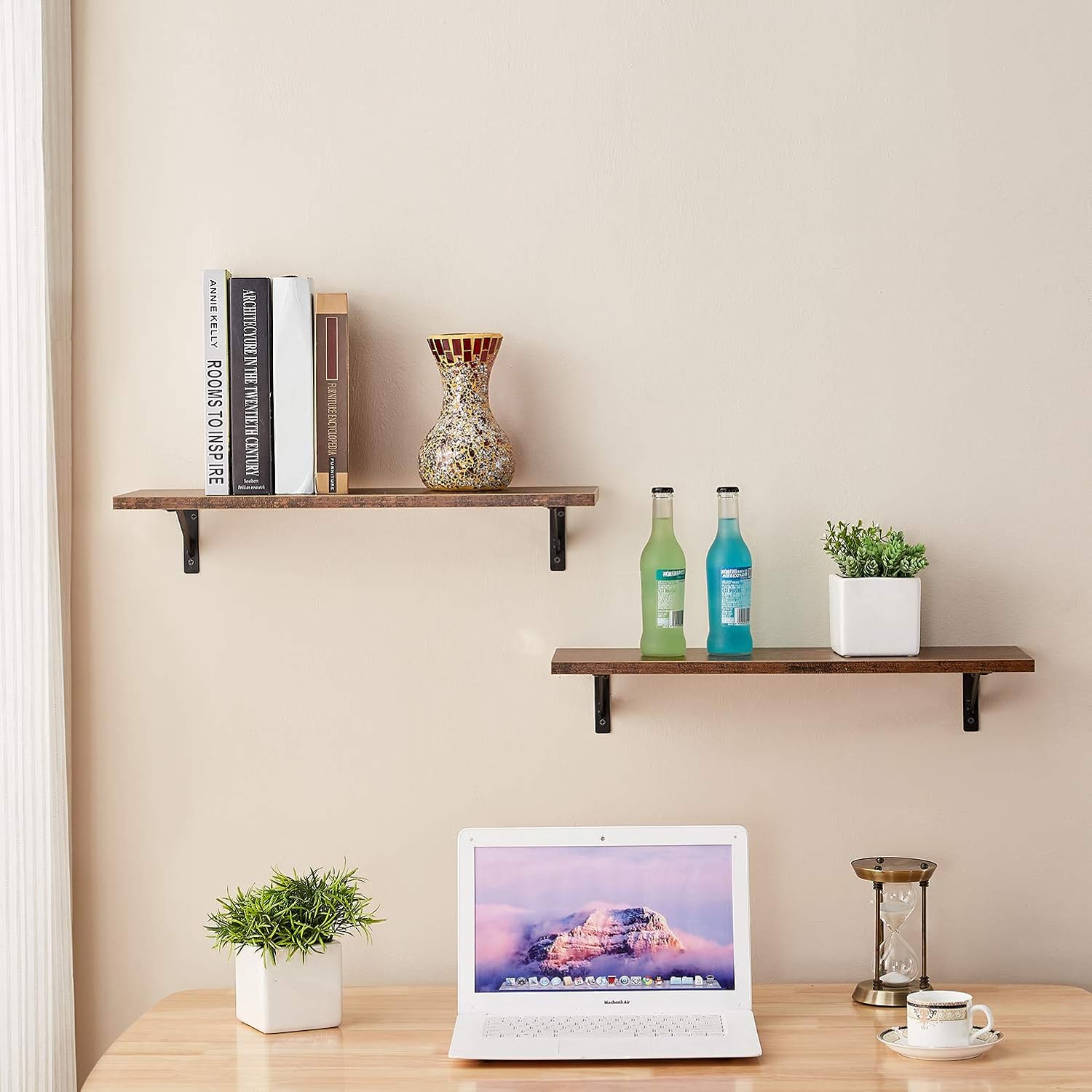 Display Ledge Shelf Floating Shelves Wall Mounted Set of 2 ...