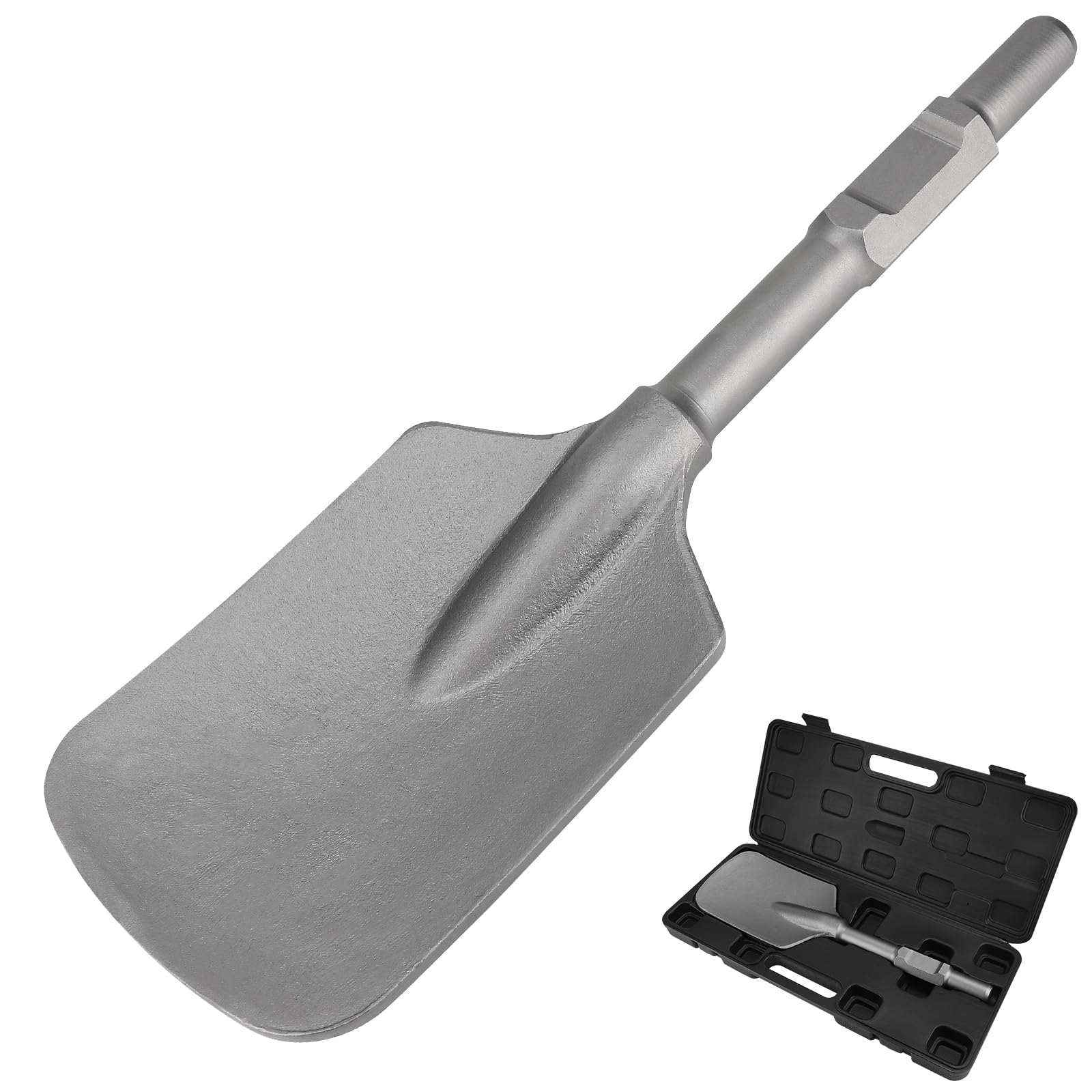 CPROSP SDS HEX Flat Chisel 135 x 440 mm, Hexagonal Shank Shovel Chisel Demolition Hammer 30 mm, Hex Asphalt Shovel Clay Spade Ideal for Removing Hard Dirt, Clay and Concrete Furniture