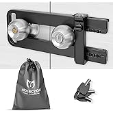 MOSECYOU Double Door Locking Device, French Door Lock Security Barricade, Keyed Extra Door Lock for Doors with Double Handles