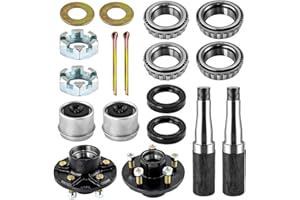 JADODE Trailer Idler Hub Kit 3500 lbs with 5-5" Bolt Circle Hub,for Wheel Round 84 with 1.75" Straight Trailer Axle Spindles 