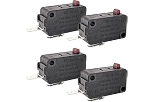 SONZROD 4-Pack HK-14 Micro Switch SPST NO 15A 250V - Compatible with Honeywell V7-1S37D13, Air Fryers, Vacuum Cleaners & Small Appliances