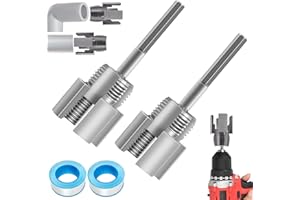 OUYUEZYR 2025 New Integrated Internal & External PVC Pipe Threading Tool,Dual-Function Pipe Thread Cutting Tool for 1/2” & 3/4” Pipes Sizes,Pvc Pipe Threader Kit for Home Repair (2Pcs*1/2")
