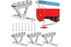 WIMART 8 Wheels Trolley Assembly Rollers, Hoist Trolley for PA200-1000 Electric Hoist with 8 Bearings Trolley Assembly for Unistrut 1-5/8" or Taller Strut Channel (Pack of 4)