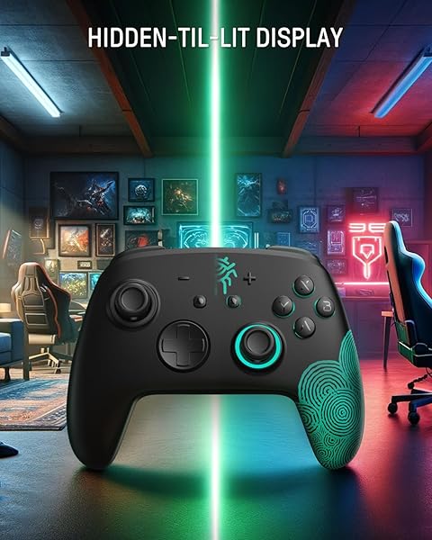 SWITCH 2 PRO CONTROLLER ONE-KEY WAKE UP FOR SWITCH2/OLED,FIREFLY SWITCH WIRELESS CONTROLLER WITH HALL EFFECT JOYSTICKS, NFC FUNCTION, BLACK BLUETOOTH REMOTE GAMEPAD WITH 7 LED/PADDLE/TURBO/MOTION