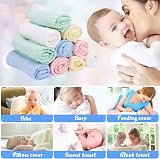 Zuimei 10 Pack Muslin Cloths Baby Washcloths 25x25 cm Cotton Squares view 6