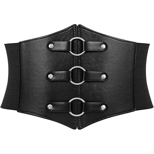 PINK Leather Elastic Wide Stretch Belt Corset Top Halloween Cosplay Costume NWT Hot Pink PVC Leather With Black Mesh Gothic Long-line  main image 2