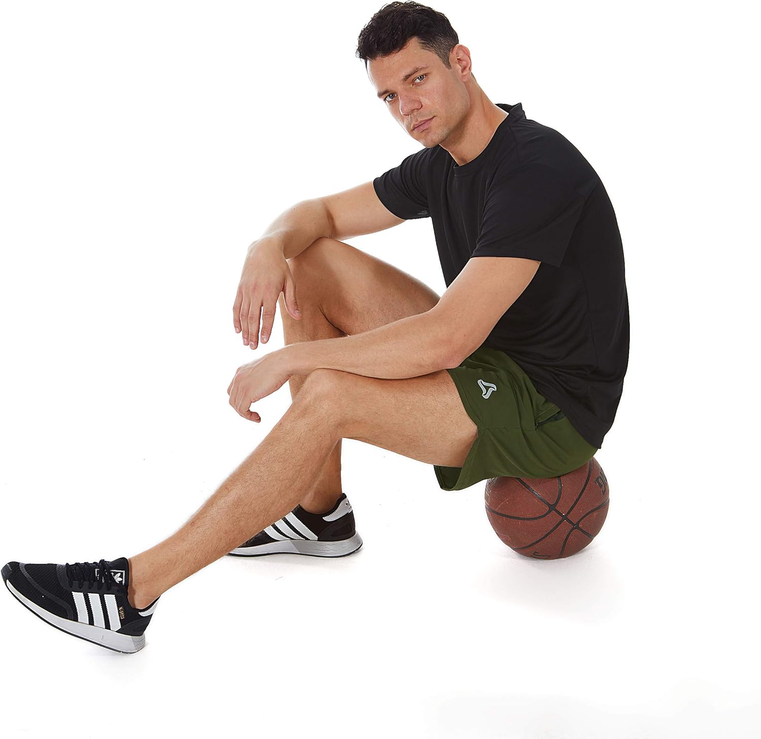 SILKWORLD Men's Running Stretch Quick Dry Shorts with Zipper Pockets(Pack of 2,3): Clothing