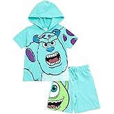 Disney Hooded T-Shirt and French Terry Shorts Outfit Set Toddler to Big Kid Sizes (2T - 10-12)