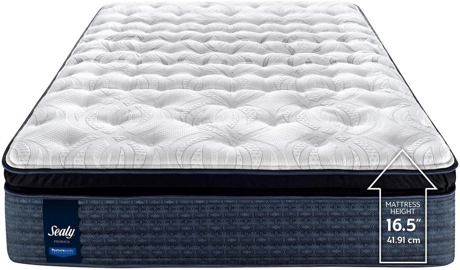 Queen Size Mattress Plush Sealy Posturepedic Proback Euro Pillow