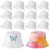 Mumucove DIY Kid Bucket Hat White Creative Painting Blank Cap Bulk Cotton Polyester Sun Hat Sport Birthday Party Craft