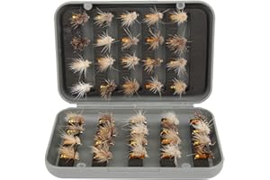 Feeder Creek Fly Fishing 40 Hand Tied Wooly Bugger Lures for Trout, Bass, Salmon, Panfish, Freshwater