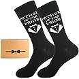 BUENWAZ Men's Wedding Socks Gift Pack, Team Groom Dress Socks