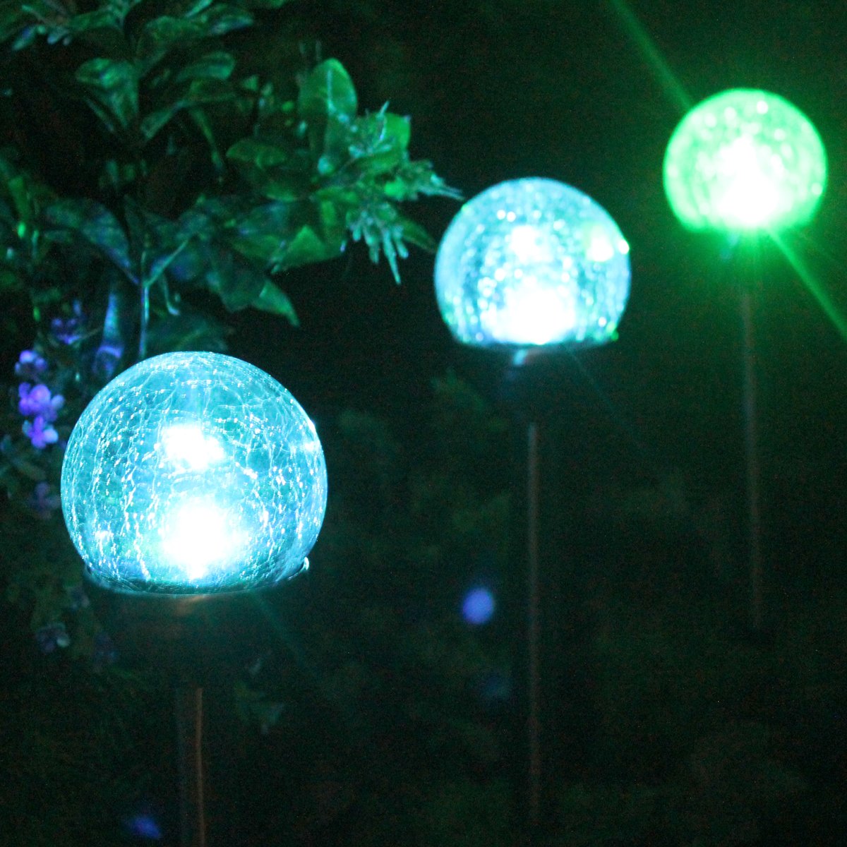 Mua SOLAscape Set of 6 Crackle Glass Globe Color-Changing LED &amp; White ...