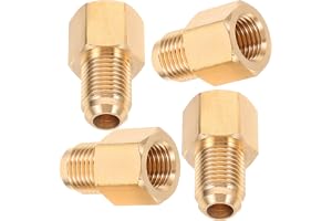 4 Pack Copper HVAC Adapter Kit, R22 to R410A Conversion Connectors, Metric to SAE Adapter Fittings for AC Vacuum Pumps, Home and Compatible Auto Air Conditioning Systems