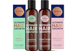 Moerie Ultimate Hair Boost Shampoo and Conditioner – For Longer, Thicker, Fuller Hair - Vegan Friendly Volumizing Hair Produc