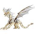 LONGPIN 3D Puzzles for Adults,Metal Dinosaur Puzzle Building Set,Collectible Mechanical Engineering Crafts for Home Office Decoration & Gift（Golden