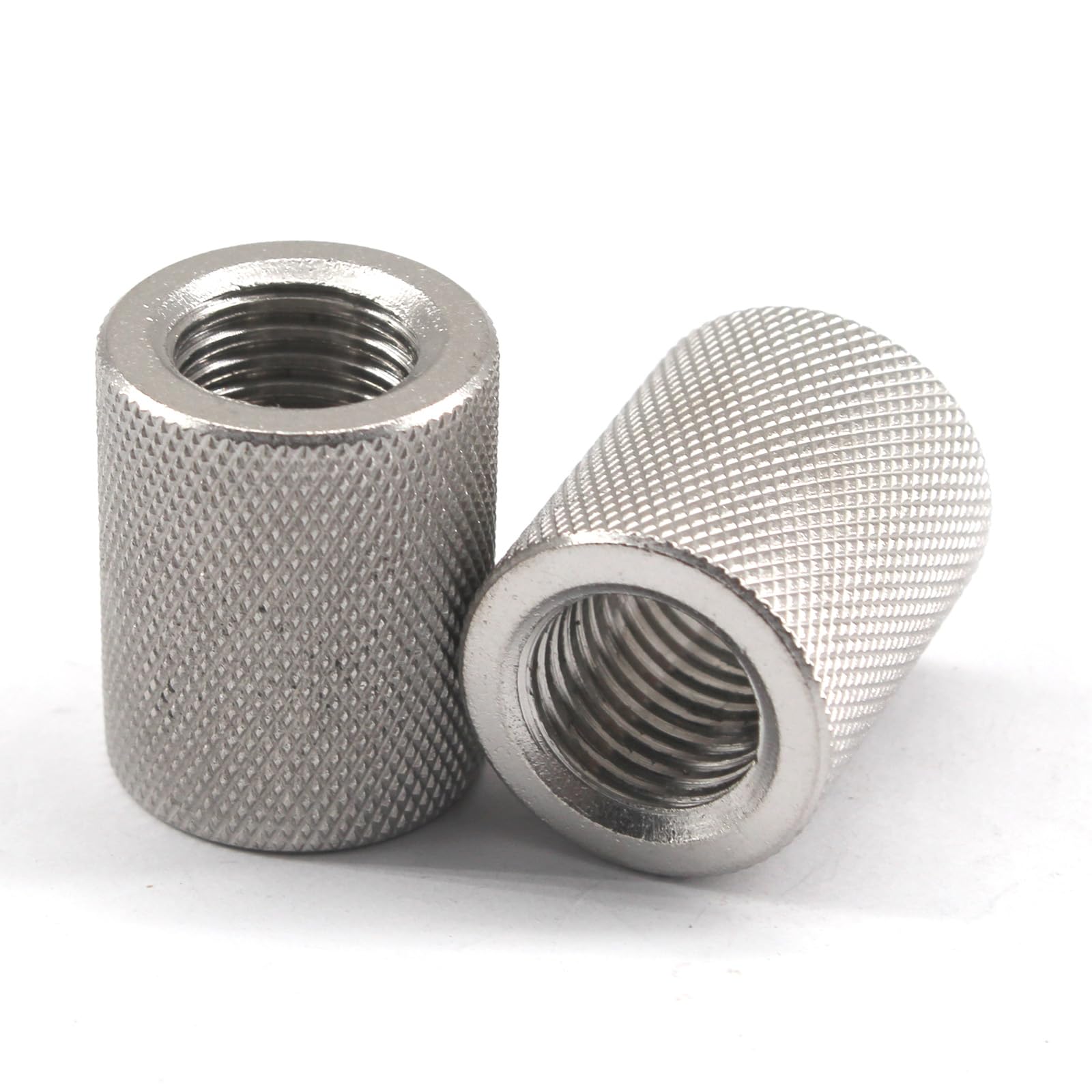 (30 Pieces) M4 8x8mm Female Knurled Thumb Nuts Round Connector Nuts 304 Stainless Steel Hand Screw Nuts