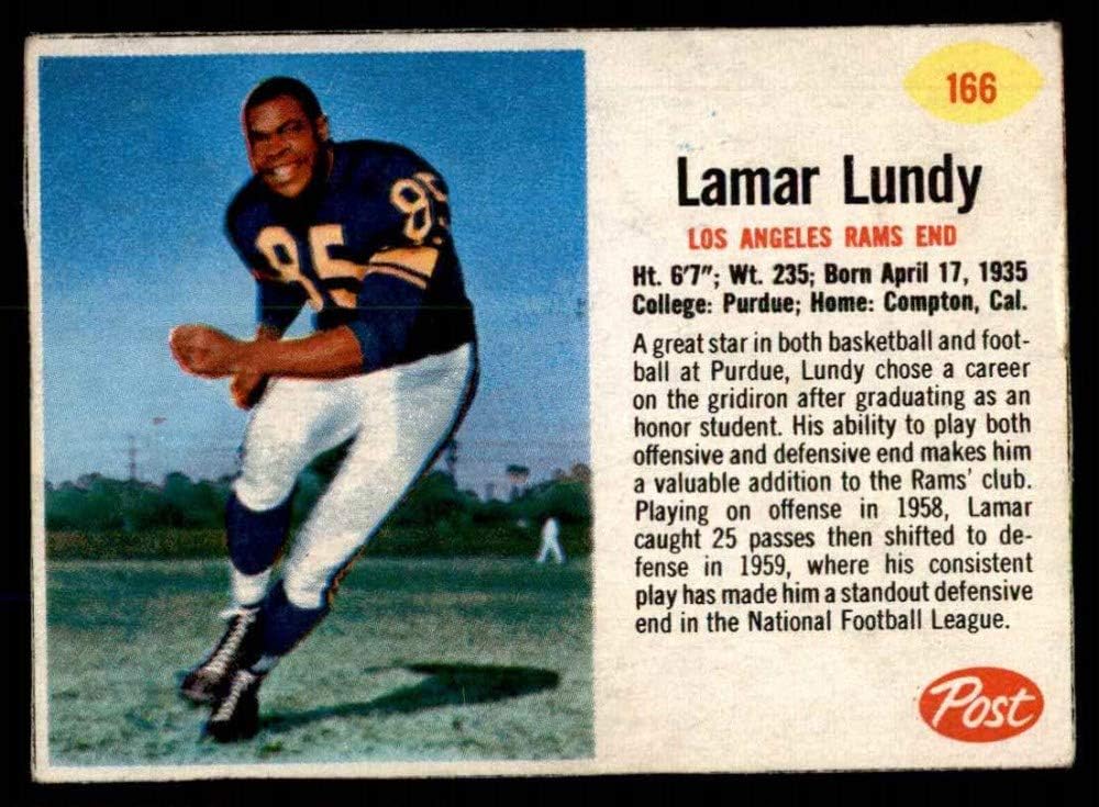 1962 Post Cereal 166 Lamar Lundy Los Angeles Rams