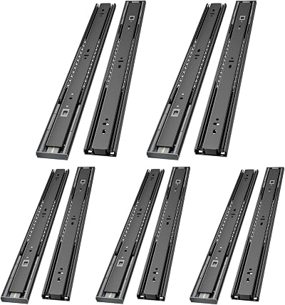 AOLISHENG 5 Pairs Soft Close Drawer Runners 300mm Heavy Duty 45kg Load